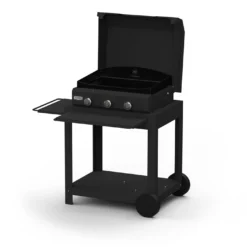 Combo Plancha Gaz Amalia 360 Black Edition (chariot + Capot) - Le Marquier