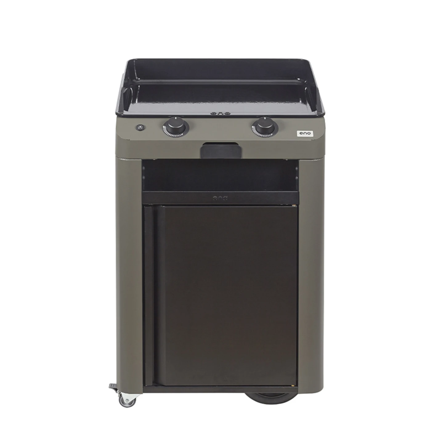 Combo Plancha Gaz Fusion 60 Gris Cargo 2 Brûleurs Avec Chariot - ENO – Image 2