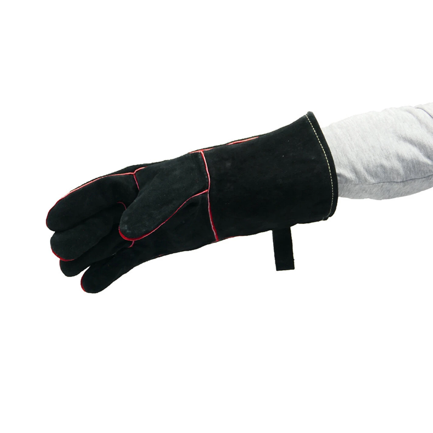 Paire Gants Barbecue Cuir Noir - Nordic Flame – Image 2