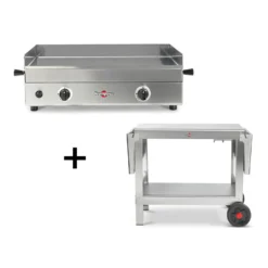 Pack Plancha Gaz Design 65 Cm + Desserte Plein Air - Krampouz