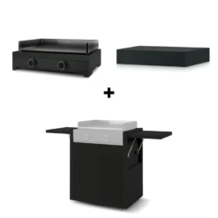 Pack Plancha Gaz Modern 60 Noir - Forge Adour