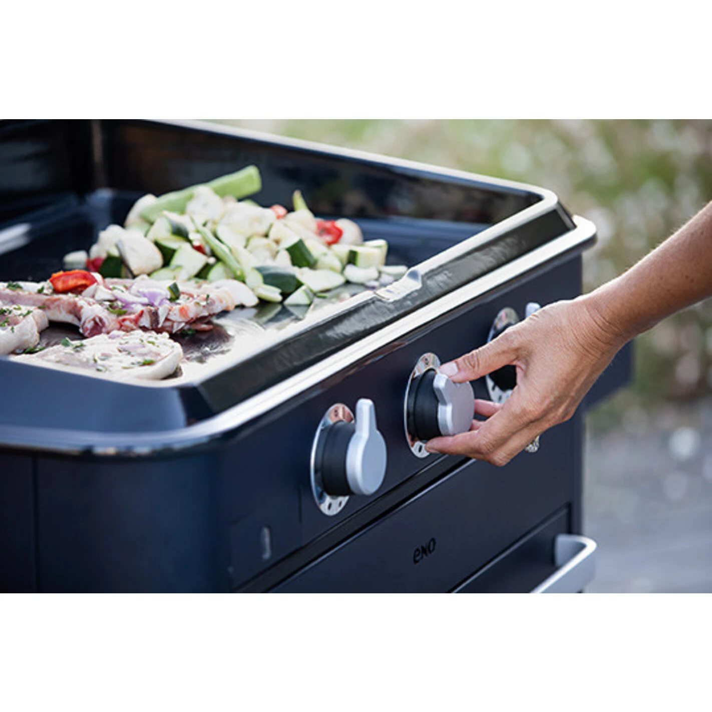 Plancha Gaz Enosign 80 Bleue Navy Avec Capot - ENO* – Image 6