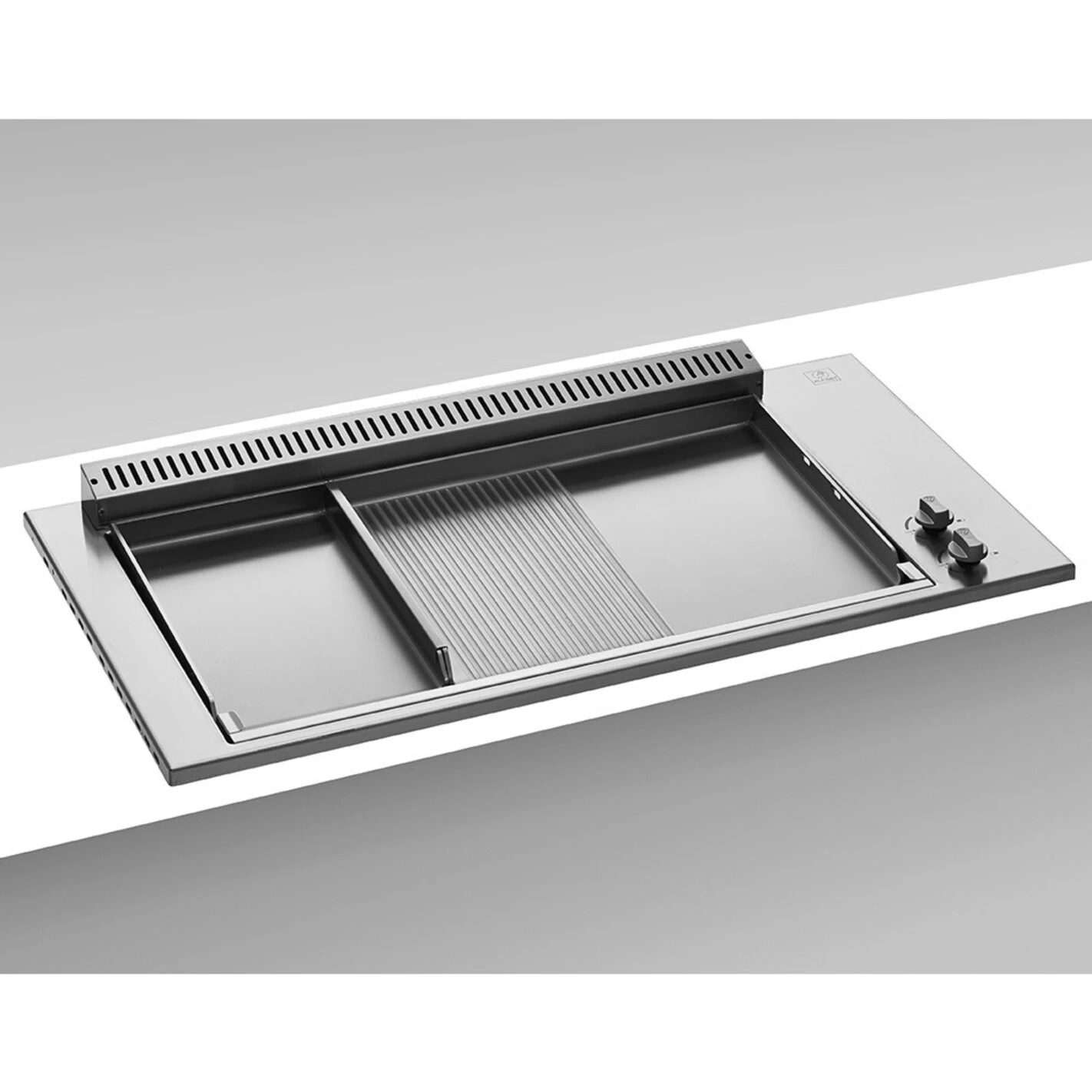 Plancha Gaz Encastrable Oasi 80 Mix Lisse Rainurée - Planet – Image 2