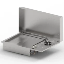 Plancha Gaz Encastrable Oasi 80 Lisse Rainurée Feu Dual - Planet