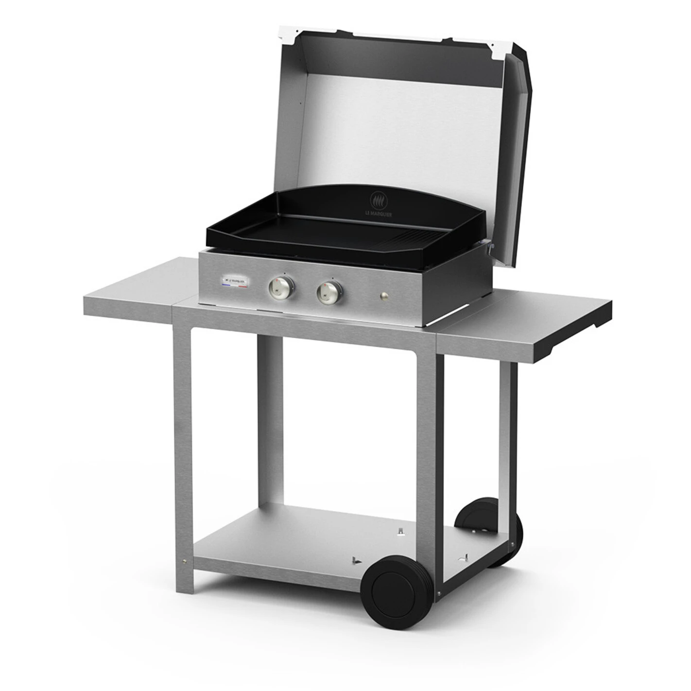 Combo Plancha Gaz Pure Grill 260 Édition Inox (chariot + Capot) - Le Marquier