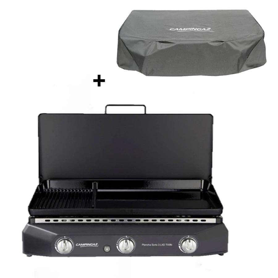 Plancha Gaz Sorio 3 LXD Twin + Couvercle - Campingaz